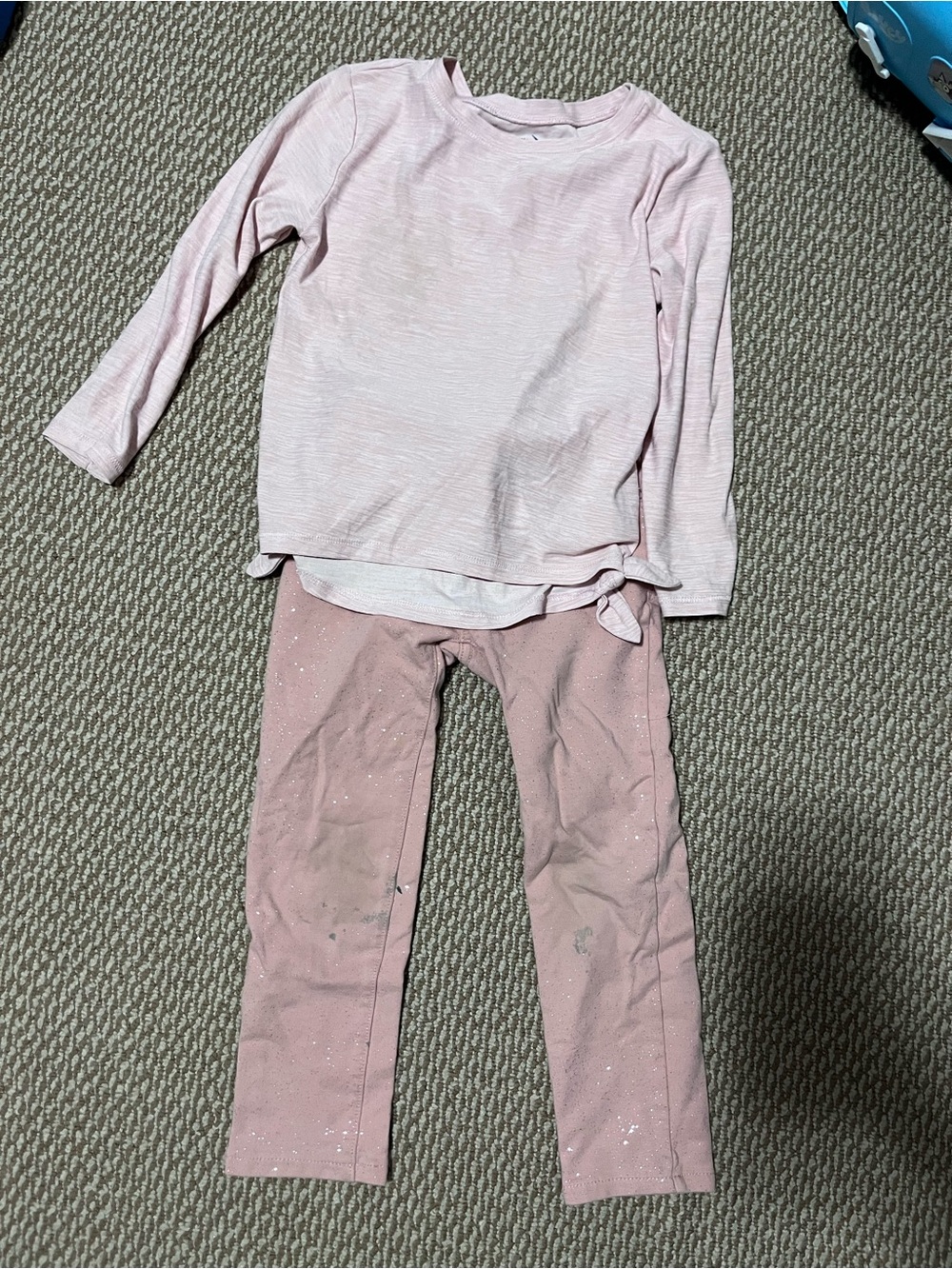 Girls 5T Navy Pink Two-Piece Girls Matching Set